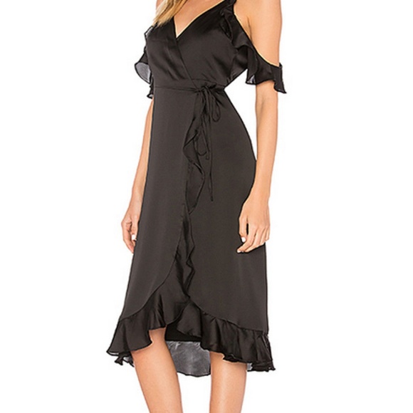 Lovers + Friends Dresses & Skirts - NWT Lovers + Friends Gigi Wrap Midi Ruffle Dress